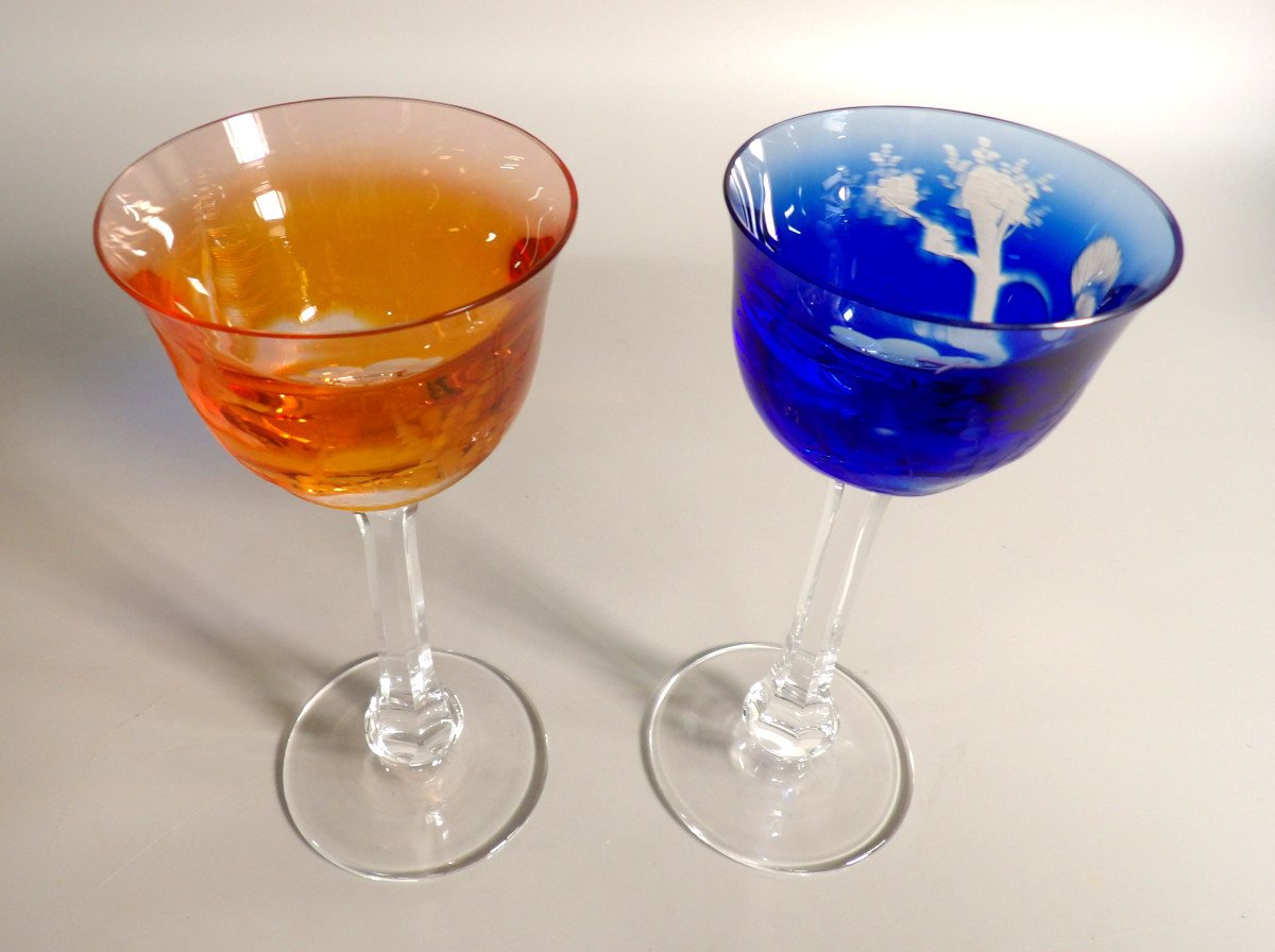 Ensemble de 2 Roemers/Verres à Vin en Cristal de Bohème - Maison MOSER-photo-2