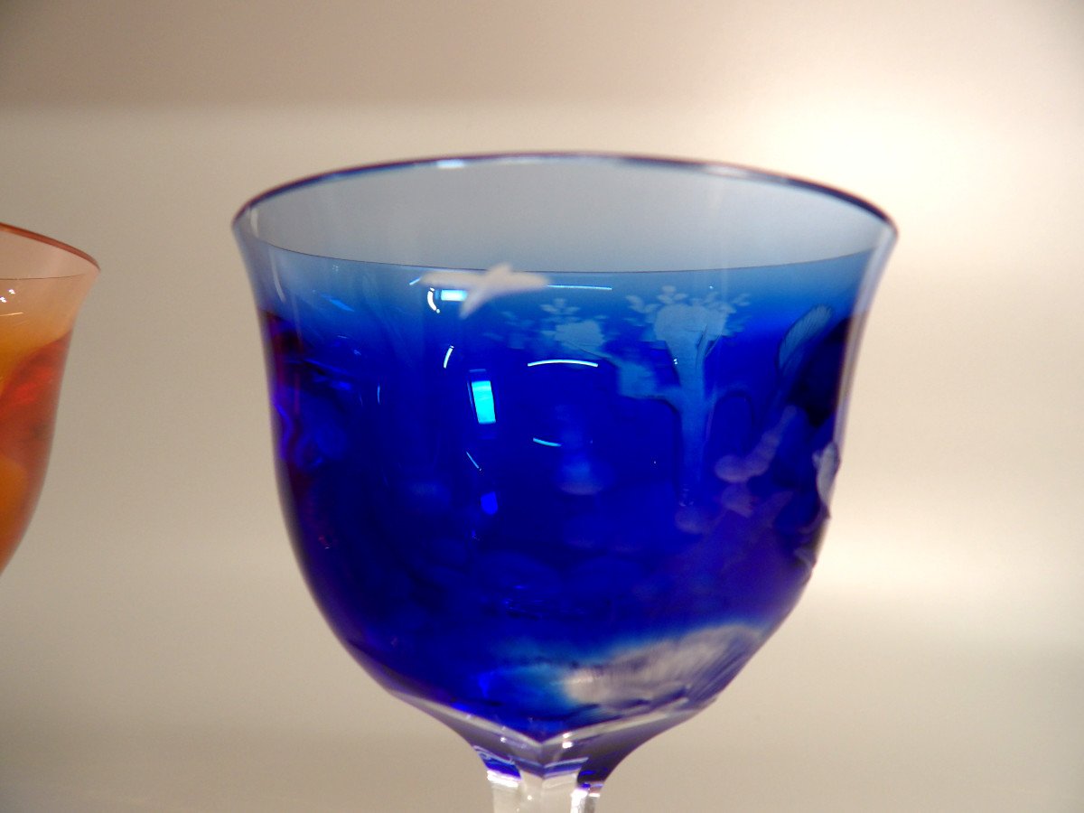 Ensemble de 2 Roemers/Verres à Vin en Cristal de Bohème - Maison MOSER-photo-1