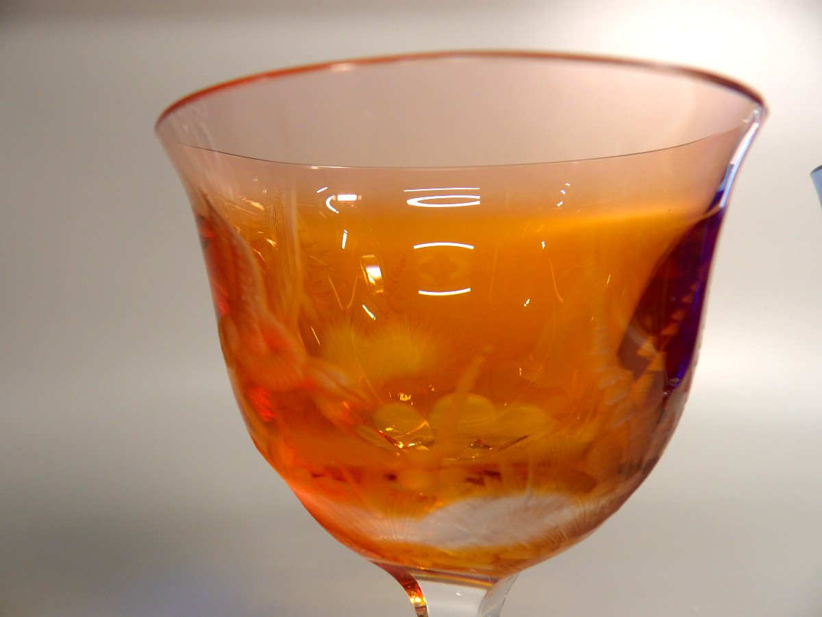 Ensemble de 2 Roemers/Verres à Vin en Cristal de Bohème - Maison MOSER-photo-2