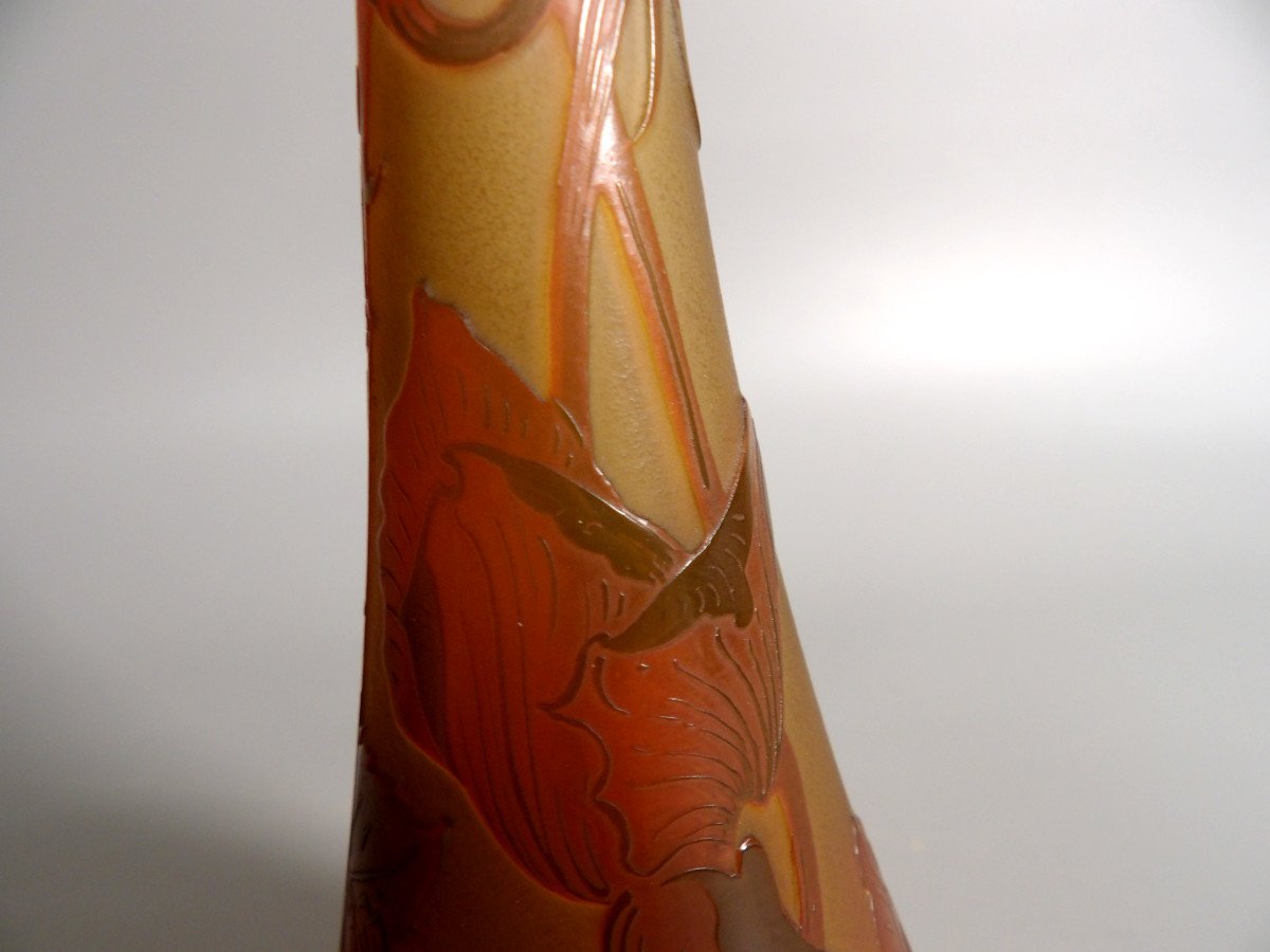 Large Art Nouveau Soliflore Vase By Paul-nicolas d'Argental (1875-1952)-photo-1