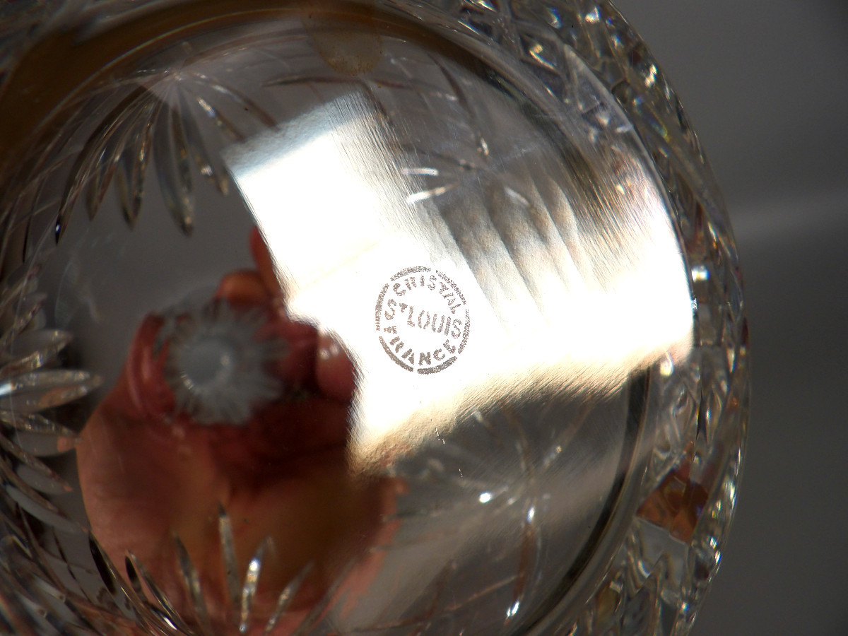 Crystal Wine Carafe By St Louis "chantilly" Model-photo-4