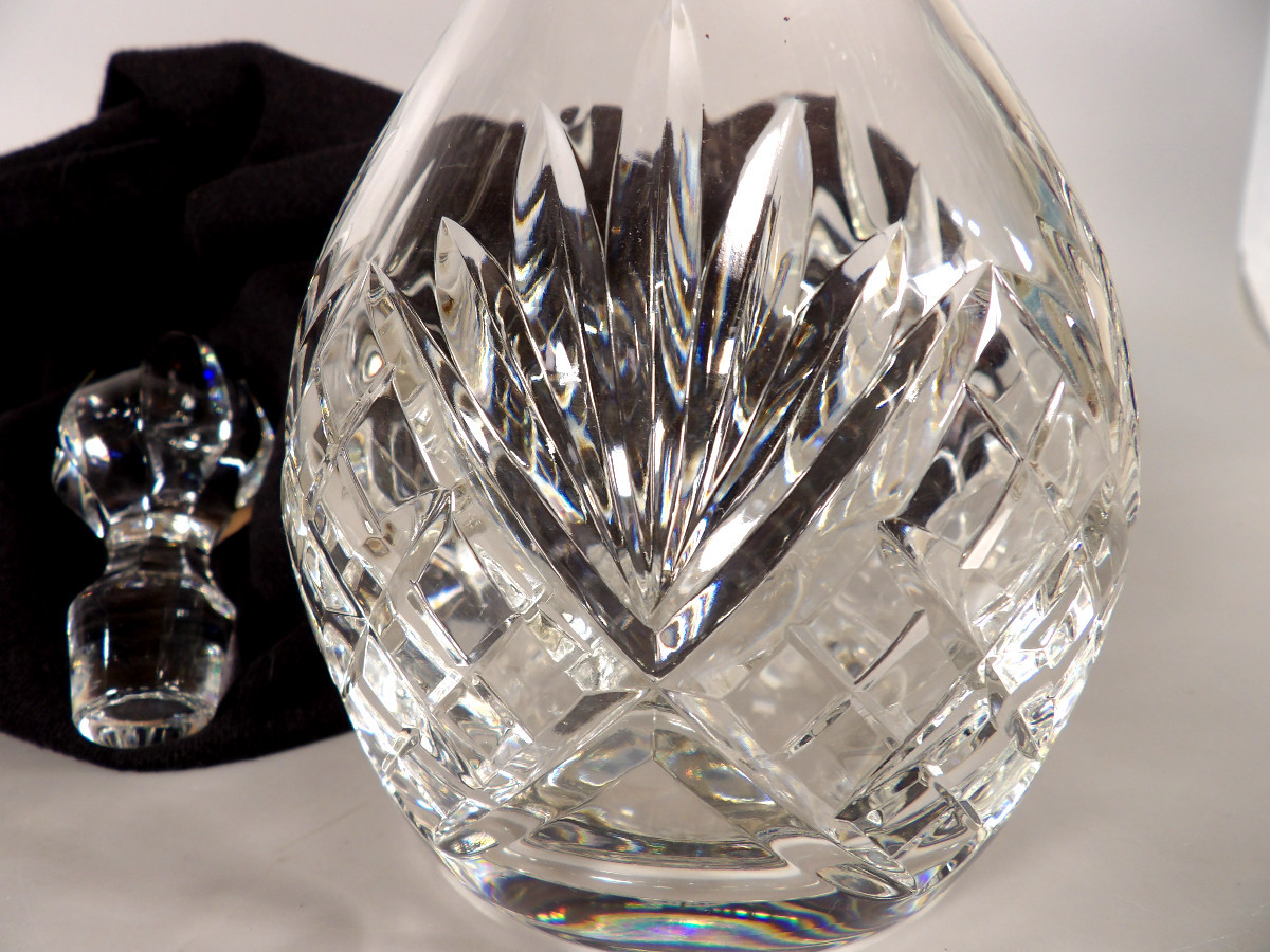 Crystal Wine Carafe By St Louis "chantilly" Model-photo-3