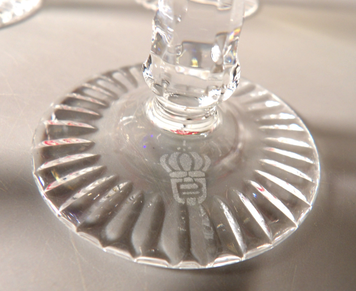 Suite de 6 Verres à Liqueur multicolores en Cristal par BEYER - Allemagne-photo-3