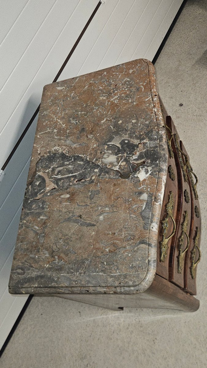 Louis XV Chest Of Drawers Stamped A. Fleury -photo-2