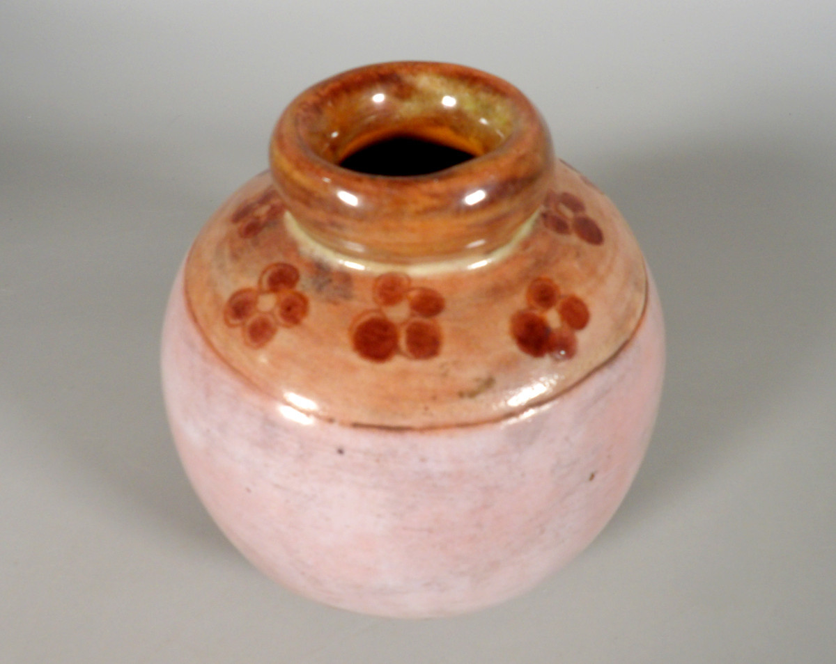 Ceramic Soliflore Ball Vase Signed By The Cloutier Brothers