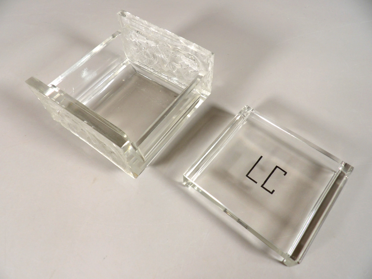 Boîte à Bijoux en Cristal par LALIQUE France - Modèle "COLMAR"-photo-2
