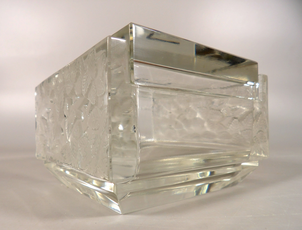 Boîte à Bijoux en Cristal par LALIQUE France - Modèle "COLMAR"-photo-4