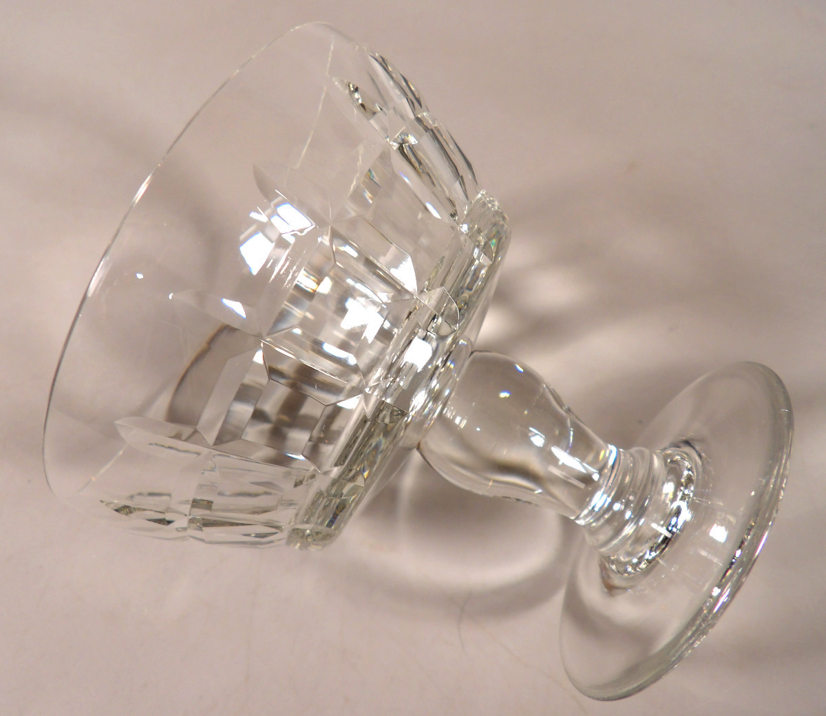 Set Of 4 Crystal Champagne Glasses By Baccarat - "marignane" Model-photo-4