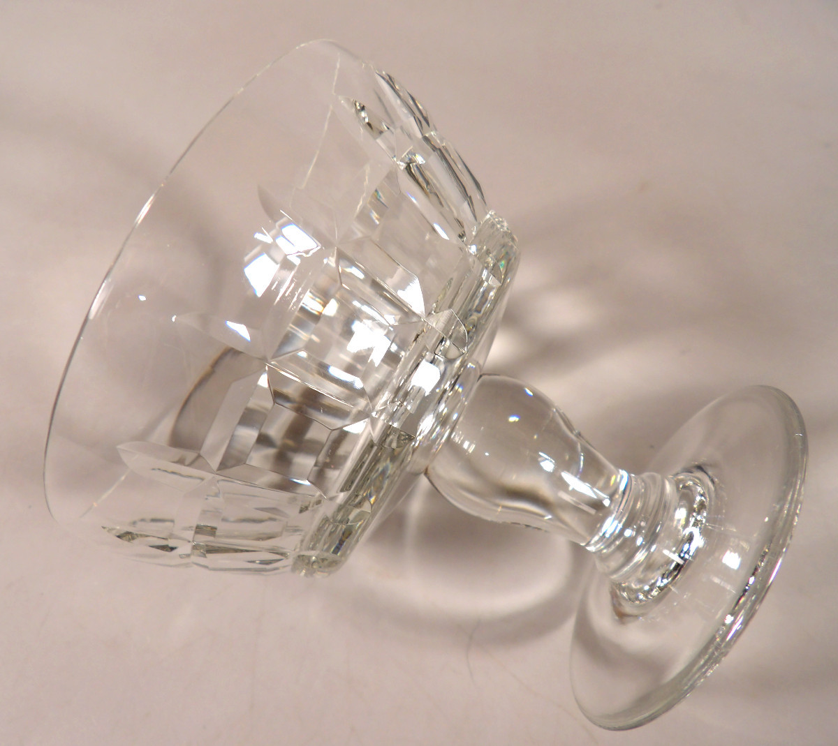 Set Of 4 Crystal Champagne Glasses By Baccarat - "marignane" Model-photo-3
