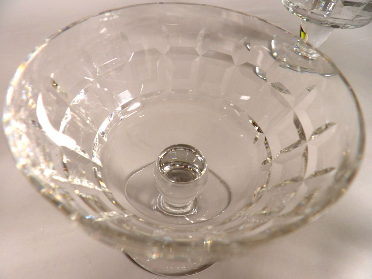Set Of 4 Crystal Champagne Glasses By Baccarat - "marignane" Model-photo-7