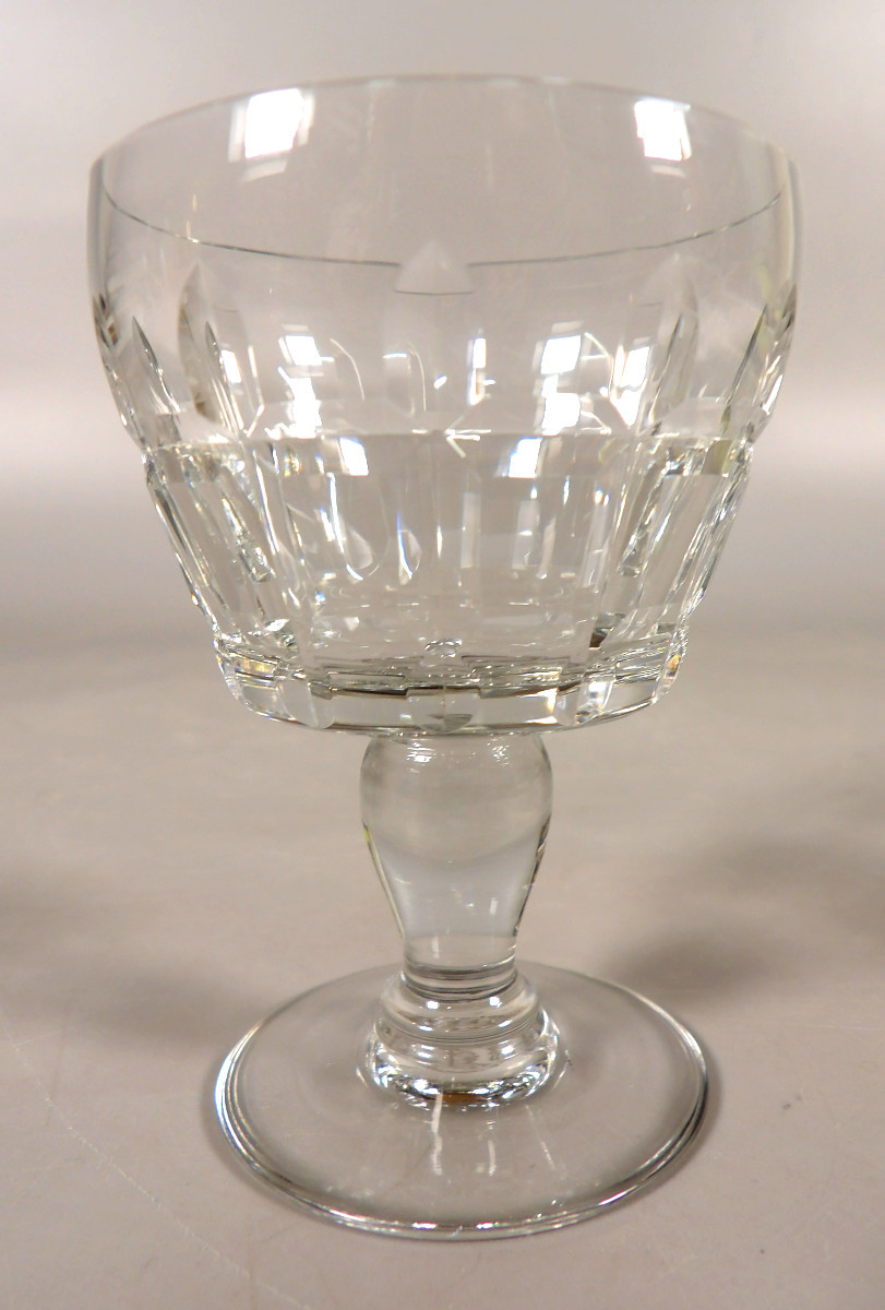 Set Of 10 Port Glasses No. 5 In Crystal By Baccarat - "marignane" Model-photo-3