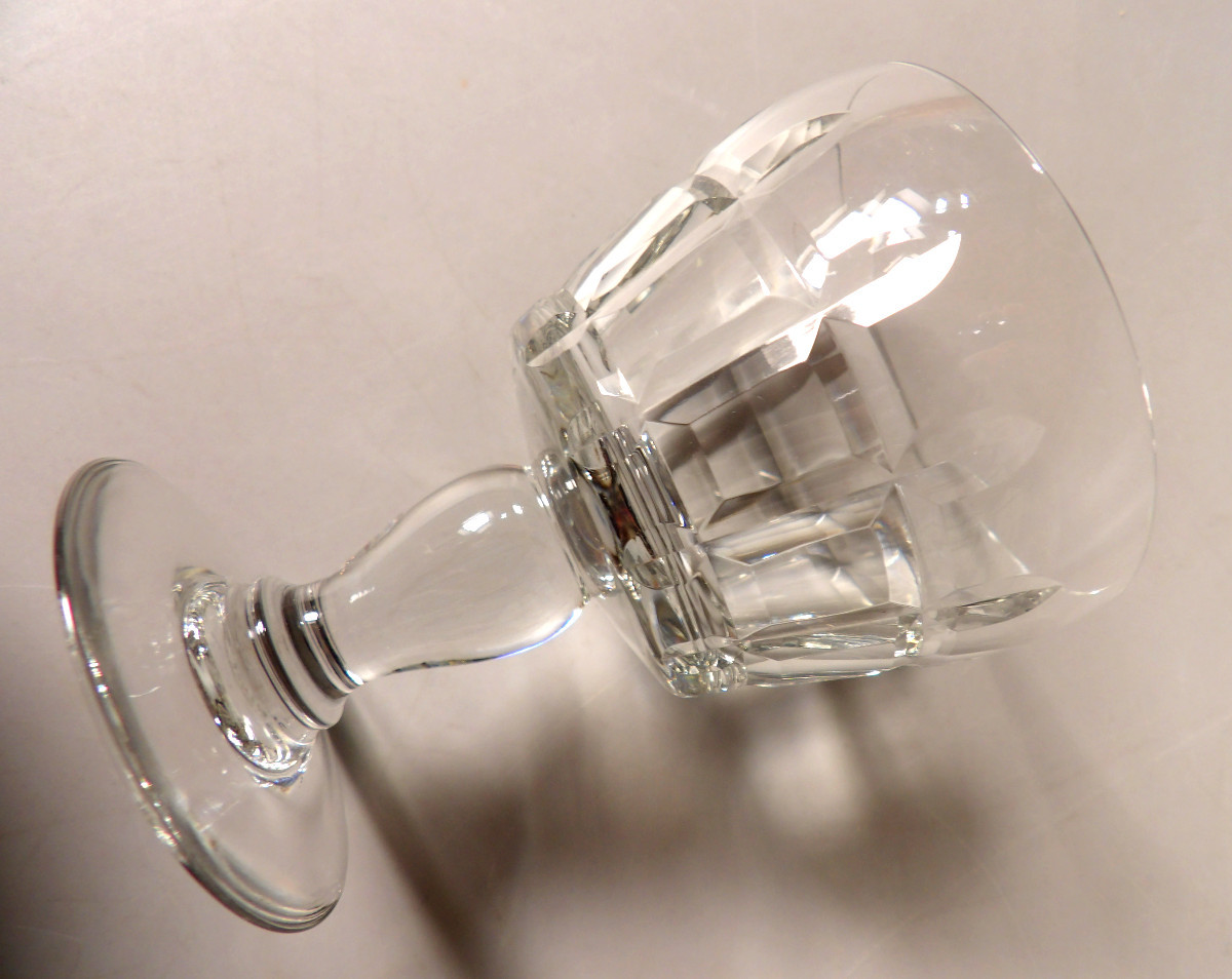 Set Of 10 Port Glasses No. 5 In Crystal By Baccarat - "marignane" Model-photo-5