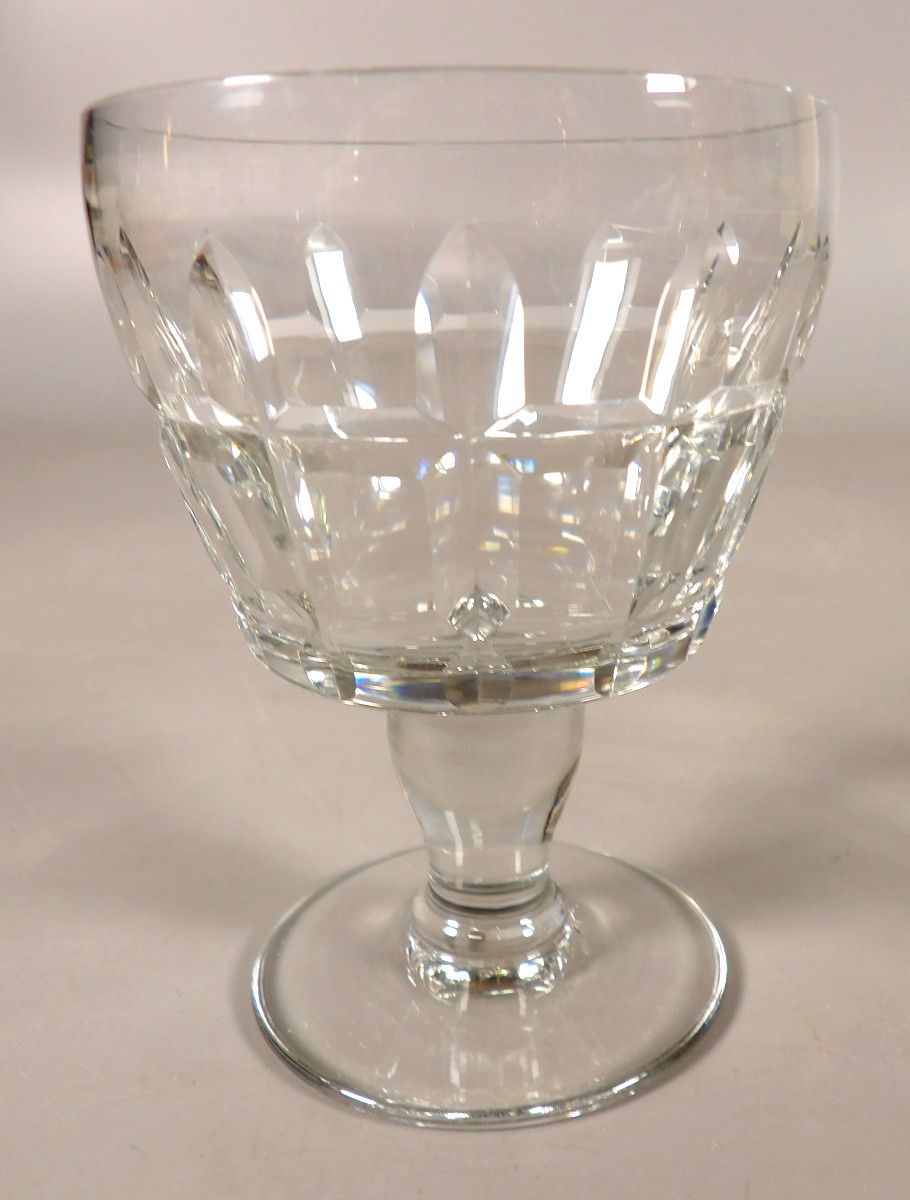 Ensemble de 8 Verres à Vin N°4 en Cristal par BACCARAT - Modèle "Marignane"-photo-5