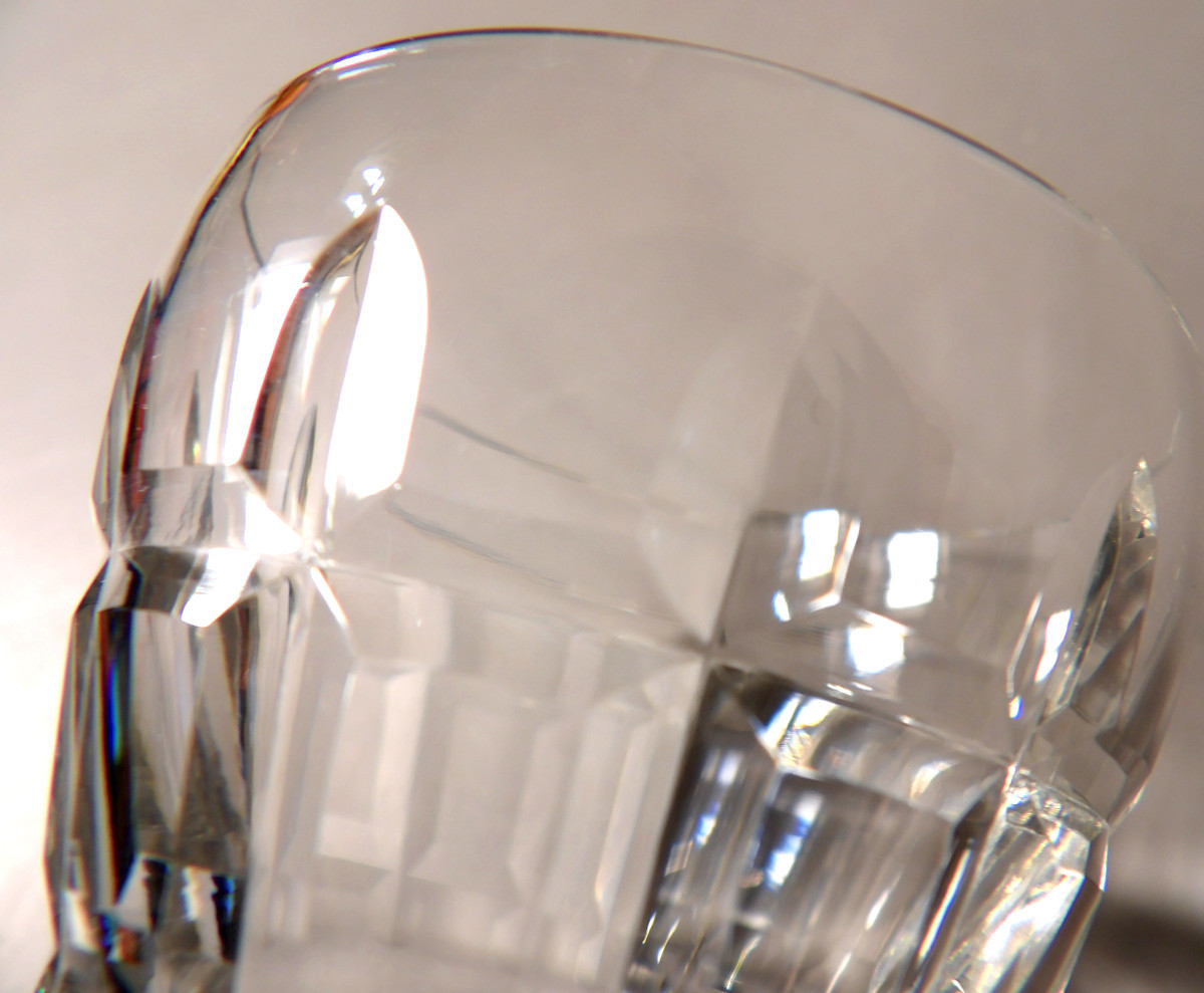 Ensemble de 8 Verres à Vin N°4 en Cristal par BACCARAT - Modèle "Marignane"-photo-8