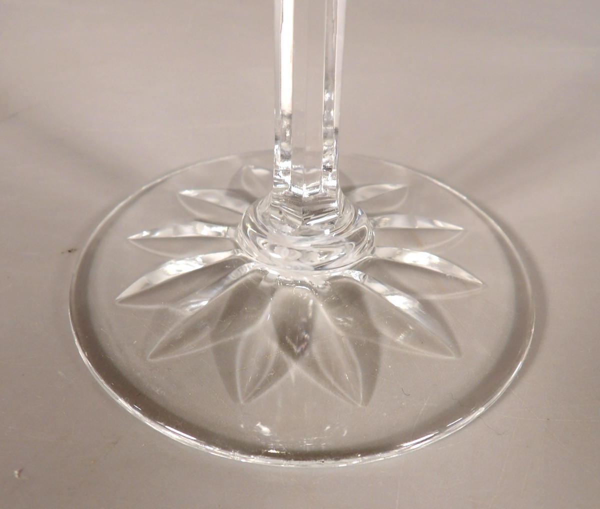 Set Of 4 Crystal Water Glasses And 2 Wine Glasses By St Louis - "tarn" Model-photo-3