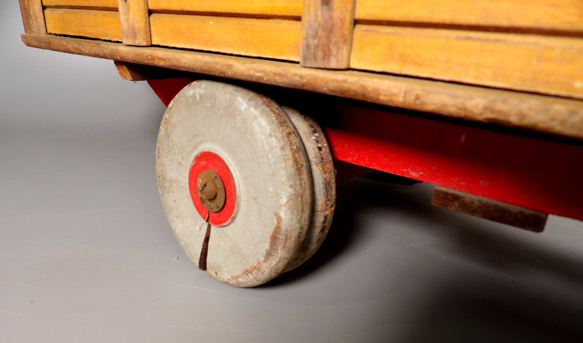 Antique Toy - Large Joujoulac Cattle Truck-photo-2