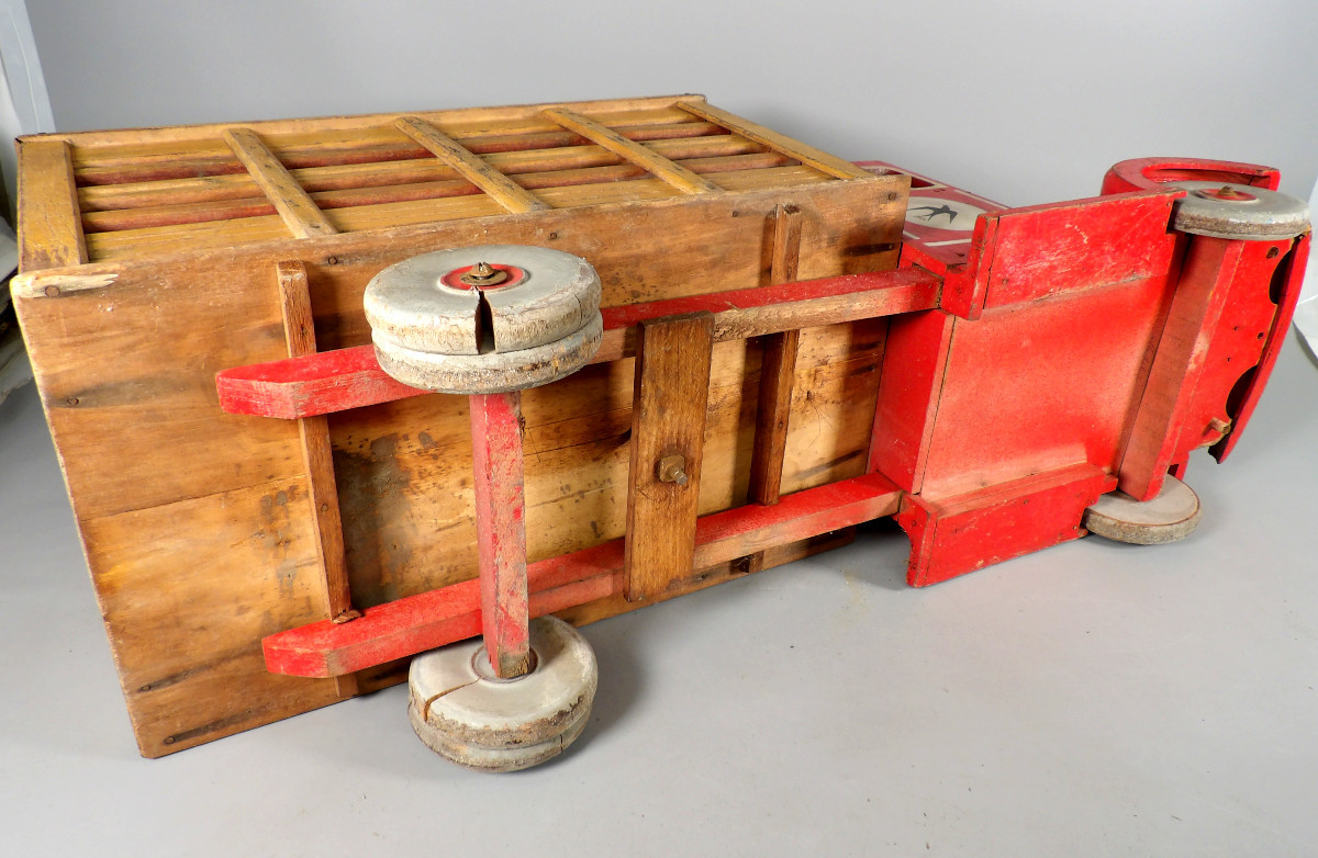 Antique Toy - Large Joujoulac Cattle Truck-photo-6