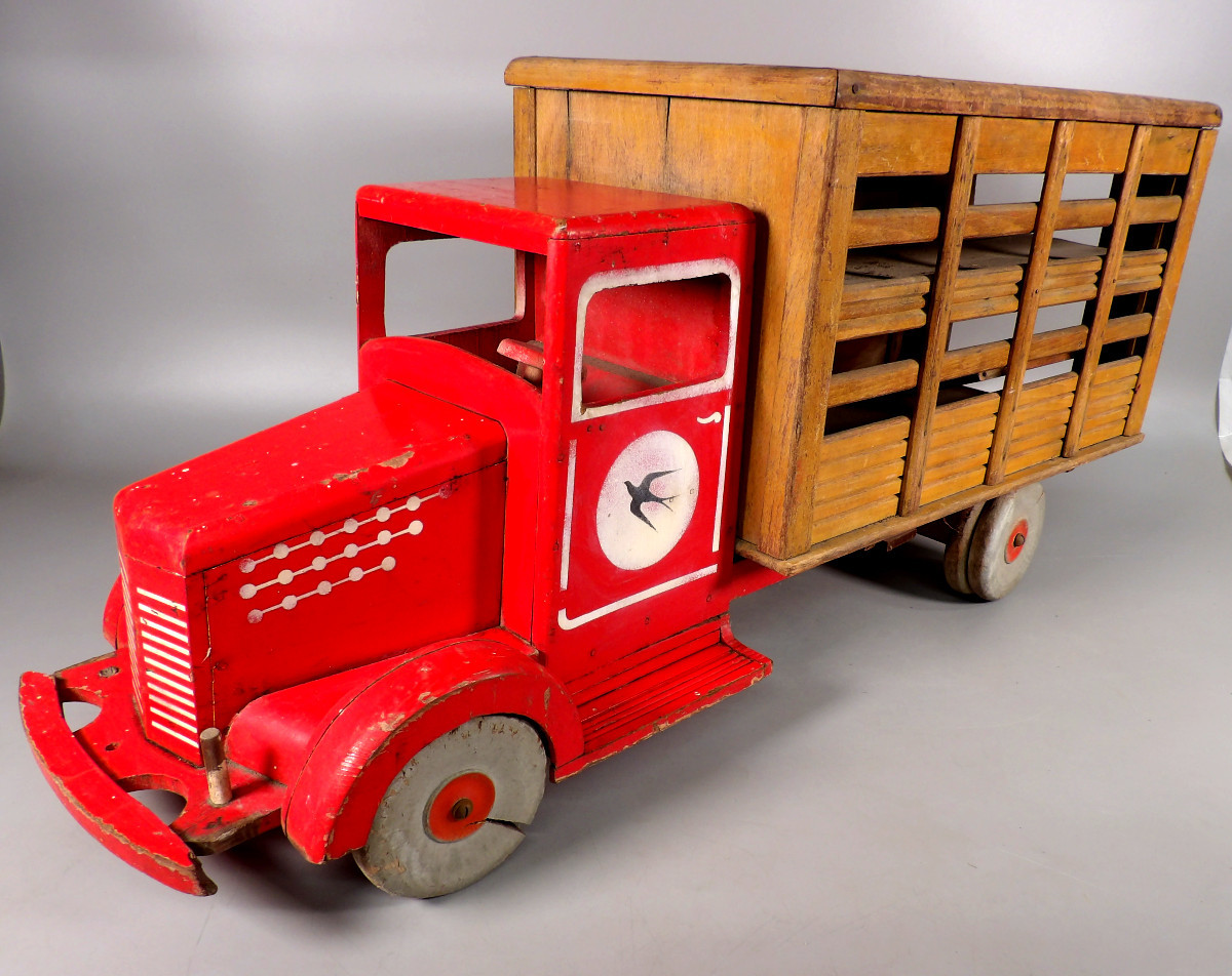 Antique Toy - Large Joujoulac Cattle Truck