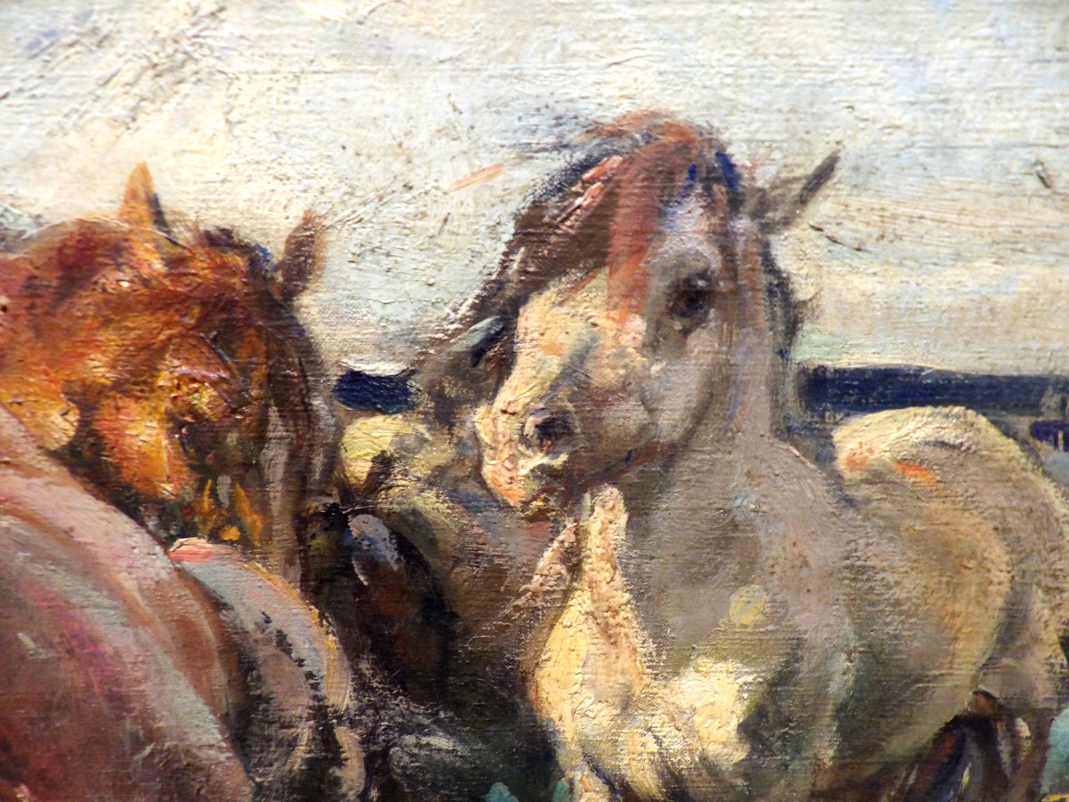 Huile sur Toile "Dans les Marais de la Petite Camargue" 1922 - Henri Émilien ROUSSEAU 1875-1933-photo-2