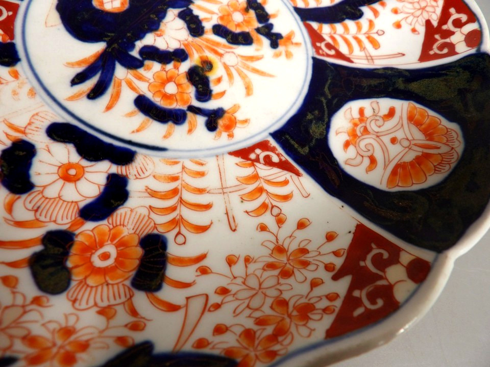 Assiette Japonaise Imari du XIXème - Motif Bouquet Floral-photo-2