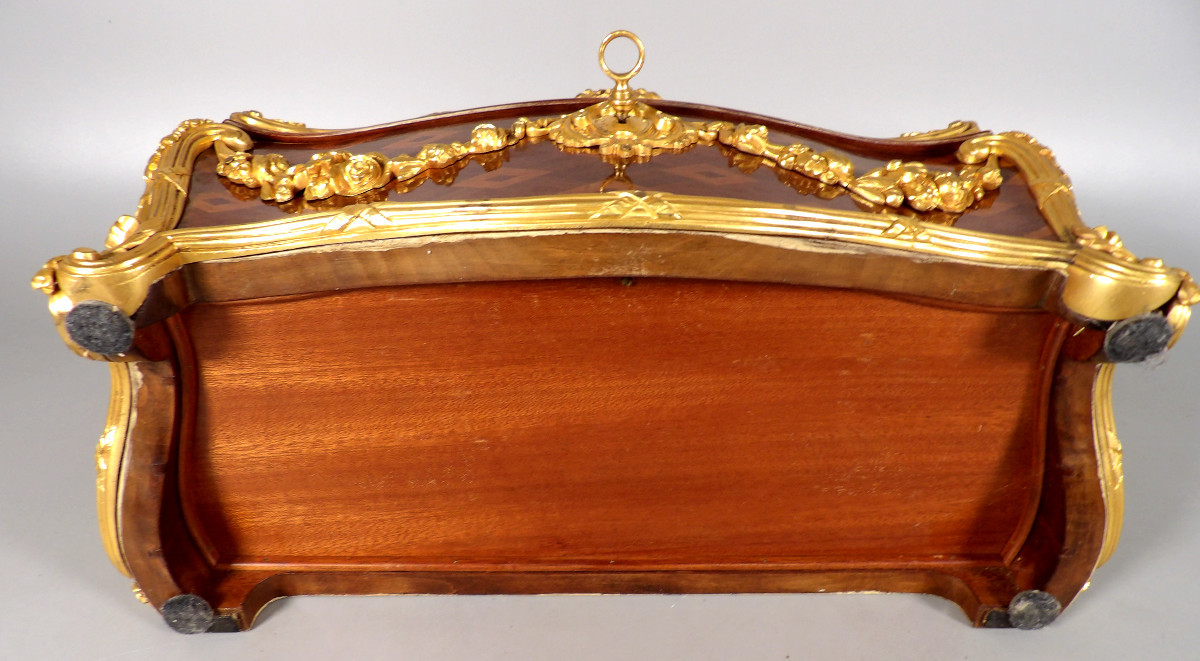 Marquetry And Gilt Bronze Letter Box For Carl Hiess - Vienna (austria)-photo-7