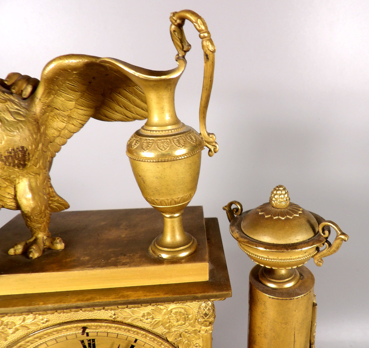Early 19th Century Gilt Bronze Empire Clock - By Victor Cacheux-photo-4