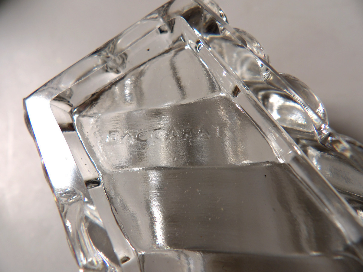 Vintage 6-piece Crystal Table Runner - "twisted Bamboo" Model By Baccarat-photo-3