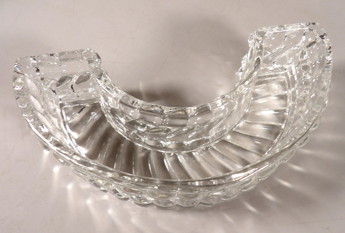 Vintage 6-piece Crystal Table Runner - "twisted Bamboo" Model By Baccarat-photo-8