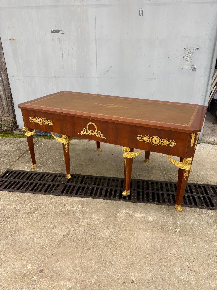 Bureau de style Empire bronze dorée -photo-2