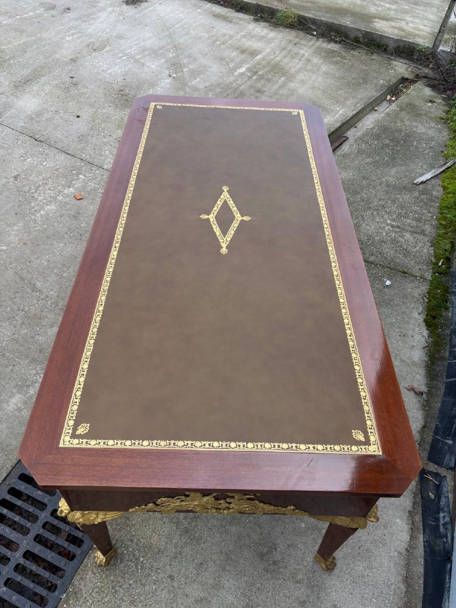 Bureau de style Empire bronze dorée -photo-3