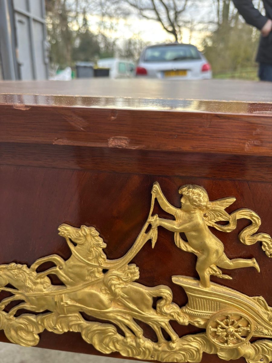 Bureau de style Empire bronze dorée -photo-4