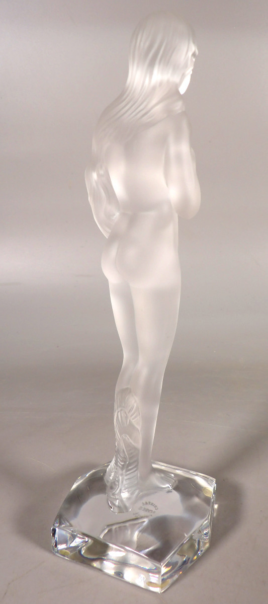 Femme Nue en Cristal Dépoli de Style Art Déco - CRISTALLERIE DE SÈVRES-photo-1