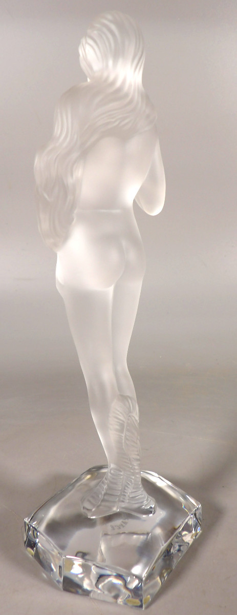 Femme Nue en Cristal Dépoli de Style Art Déco - CRISTALLERIE DE SÈVRES-photo-2