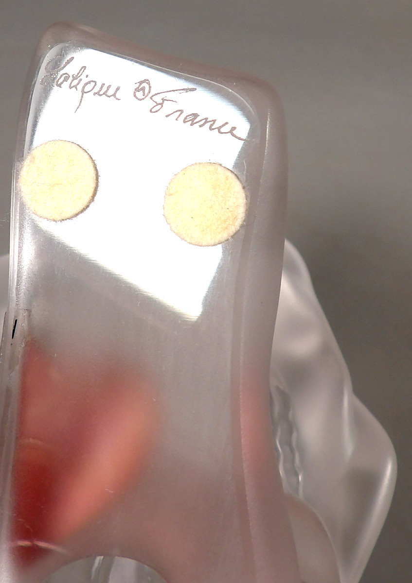 Couple de Danseurs Enlacés "Serge et Joséphine" - Art Déco - Cristal Dépoli par LALIQUE FRANCE-photo-4