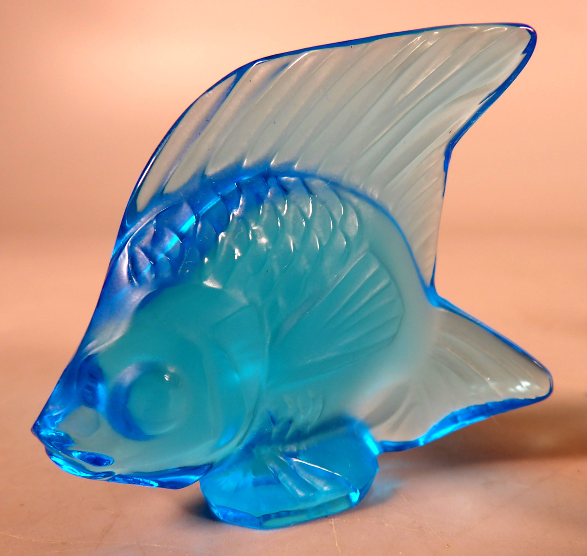 Ensemble de 4 Sculptures "Poisson" par René LALIQUE - Cristal Dépoli - LALIQUE FRANCE-photo-3