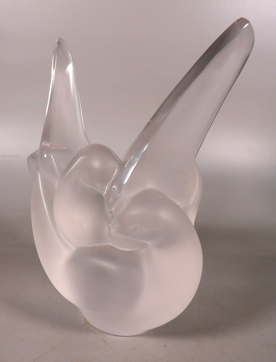 Crystal Pique Fleurs Aux Colombes Vase - -photo-2