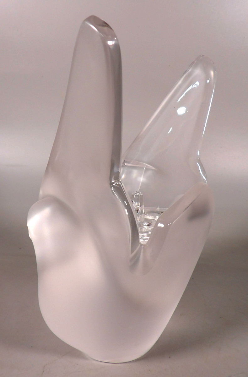 Crystal Pique Fleurs Aux Colombes Vase - -photo-1