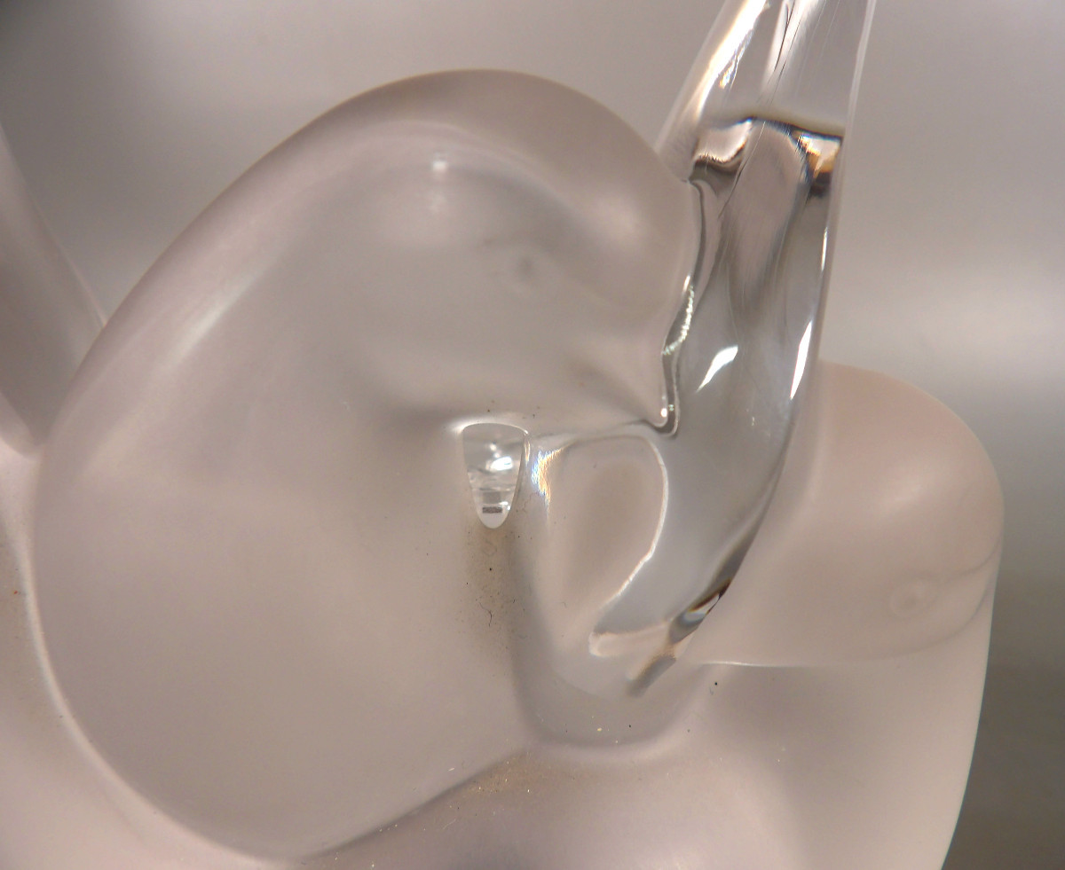 Crystal Pique Fleurs Aux Colombes Vase - -photo-4