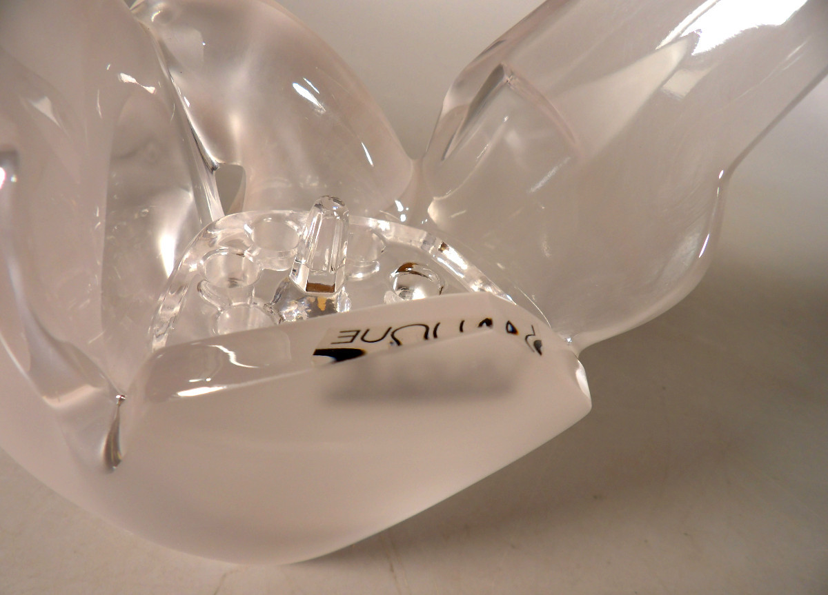 Crystal Pique Fleurs Aux Colombes Vase - -photo-6