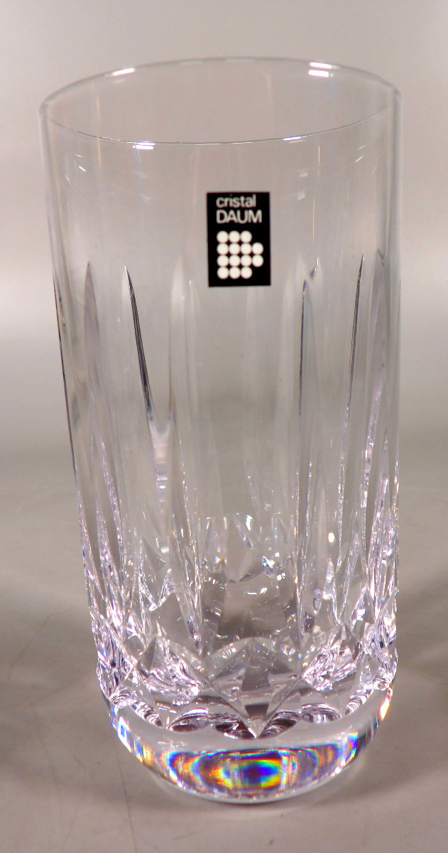 6 Chopes / Verres à Orangeade en Cristal Modèle "Beaugency" par DAUM France-photo-4