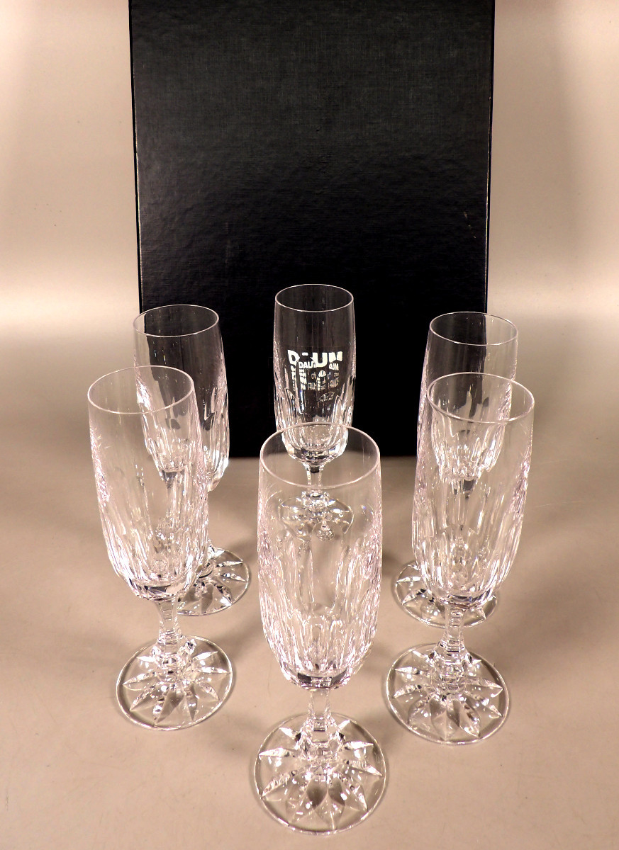 6 Crystal Champagne Flutes Model -photo-3