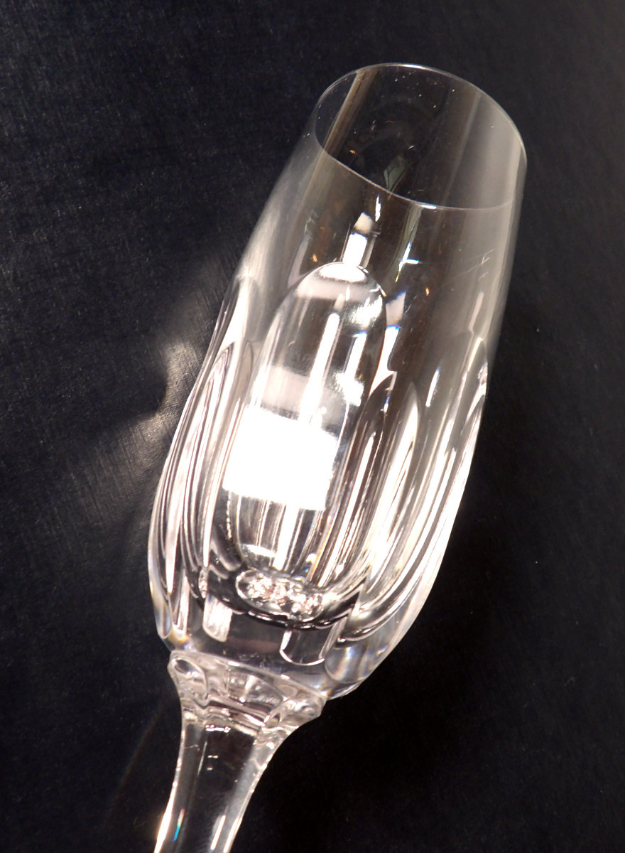 6 Crystal Champagne Flutes Model -photo-2