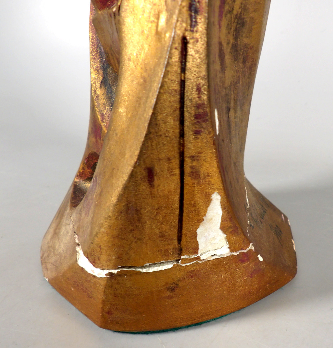 Stylized Virgin Mary In Gilded Plaster By L. R. Muller 1981-photo-4