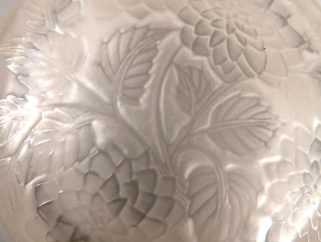 Antique Round Box With Frosted Crystal Lid - Designed In 1924 By René Lalique-photo-7