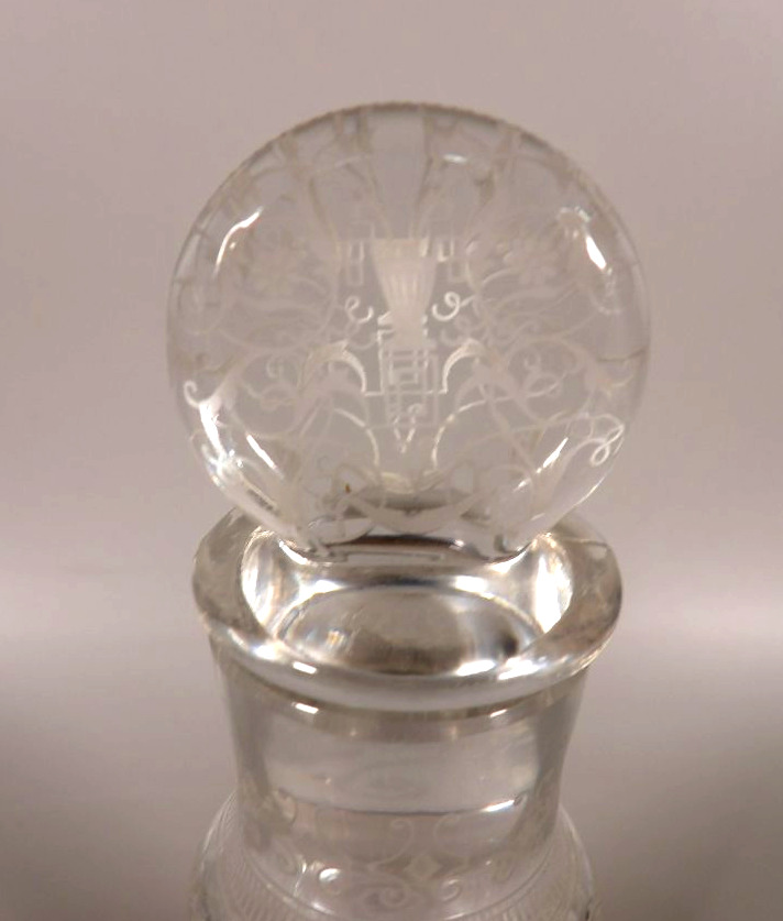 Antique Crystal Decanter And 6 Glasses - "michelangelo" Model By Baccarat-photo-1