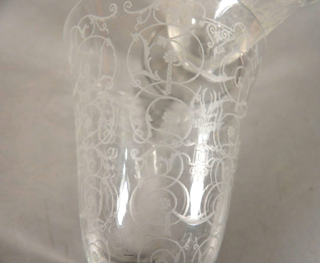 Antique Crystal Decanter And 6 Glasses - "michelangelo" Model By Baccarat-photo-4