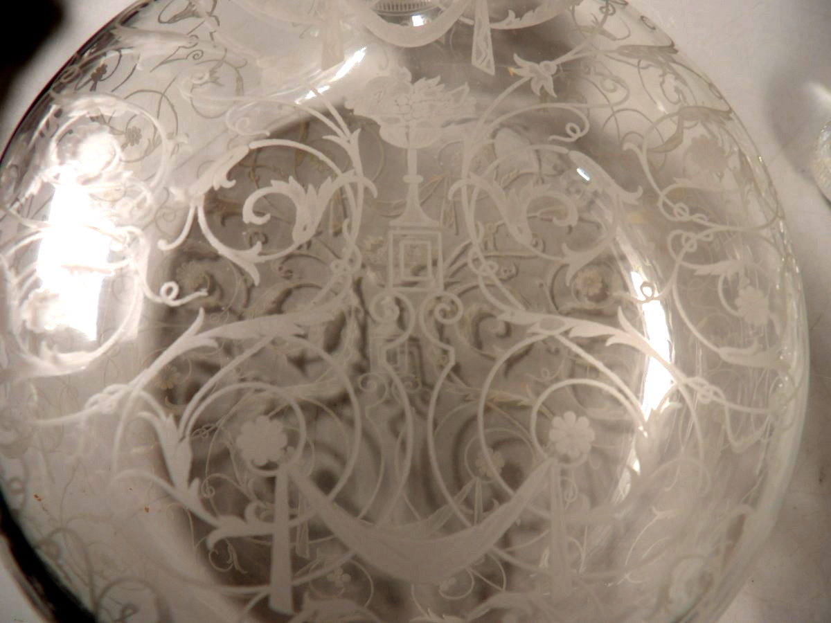 Antique Crystal Decanter And 6 Glasses - "michelangelo" Model By Baccarat-photo-6