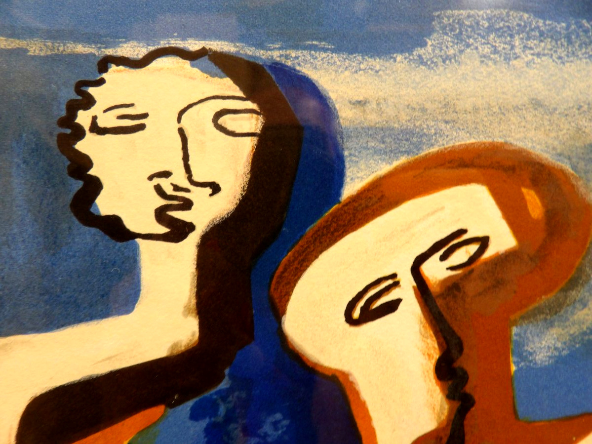 Lithographie Cubiste Moderniste "La Famille" par Ossip ZADKINE - Circa 1967-photo-2