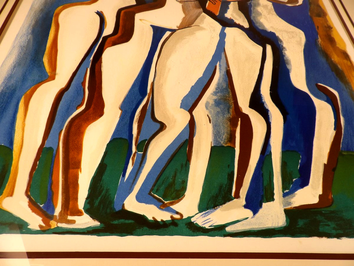 Lithographie Cubiste Moderniste "La Famille" par Ossip ZADKINE - Circa 1967-photo-3