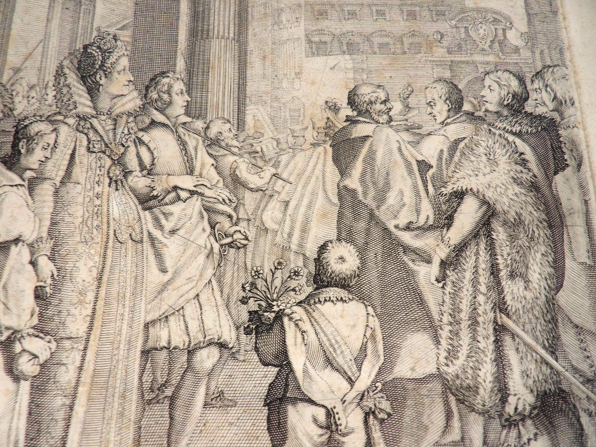 Reproduction d'une Gravure de Jacques CALLOT - "La Grande Duchesse Marie des Jeunes Filles"-photo-2